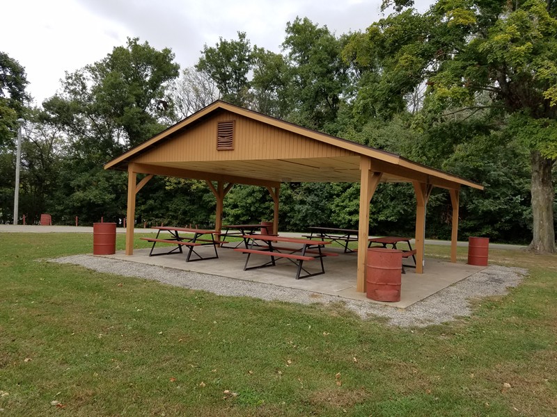 picnic shelter in a park